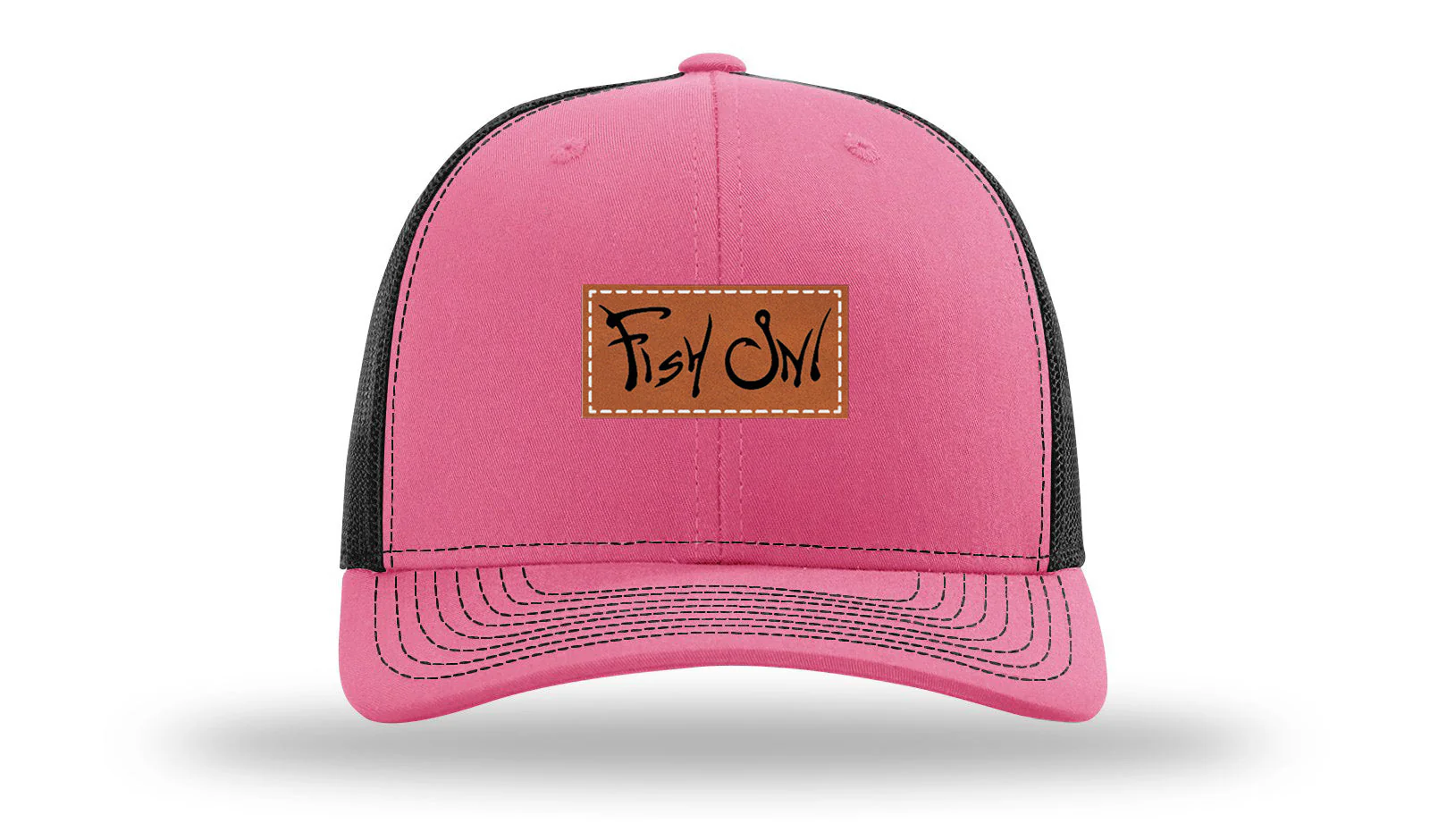 Fish On Leather Patch Richardson 112 Hat - Image 20