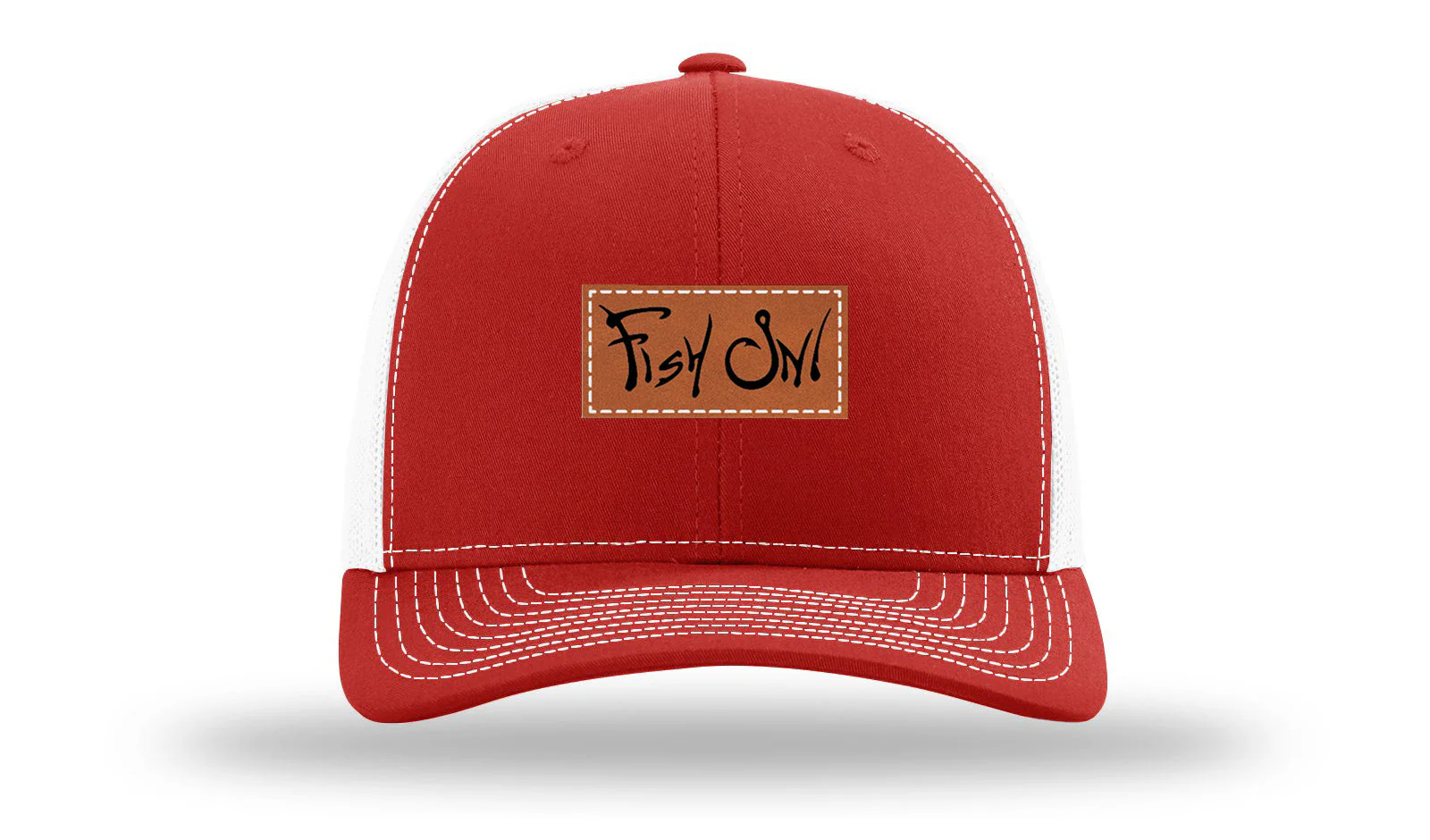 Fish On Leather Patch Richardson 112 Hat - Image 29