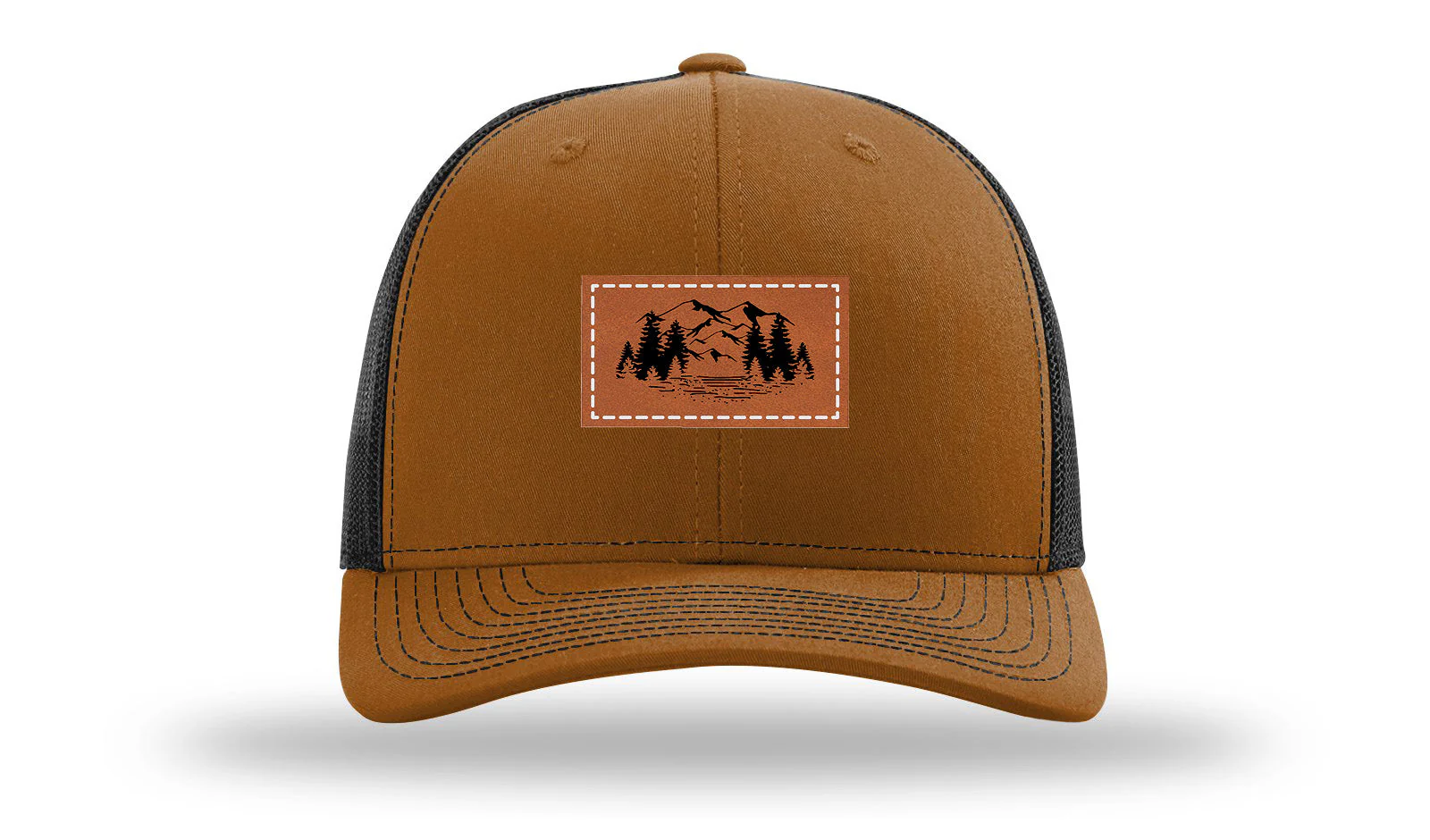 Mountains Leather Patch Richardson 112 Hat - Image 10