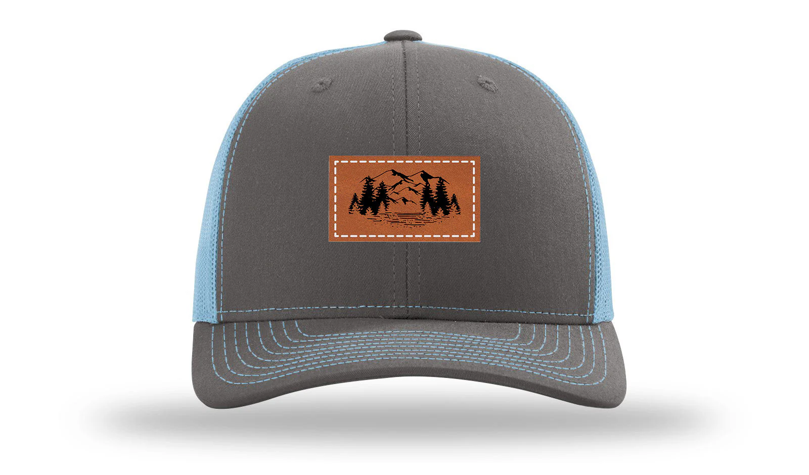 Mountains Leather Patch Richardson 112 Hat - Image 12