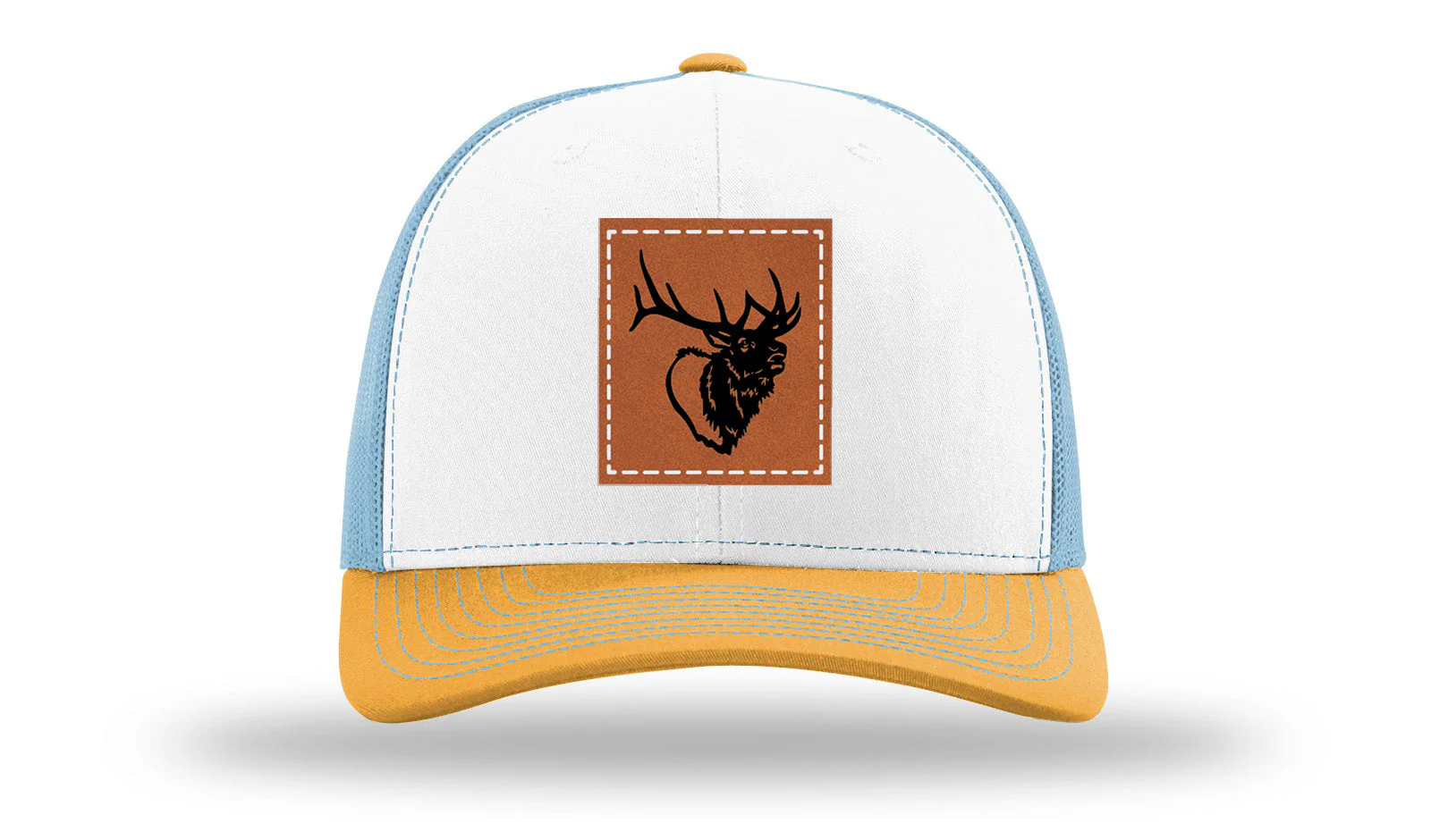 Elk Head Leather Patch Richardson 112 Hat - Image 43