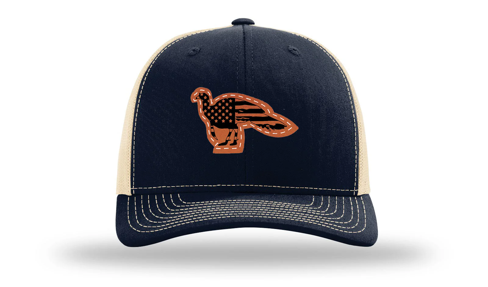 Distressed Flag Turkey Leather Patch Richardson 112 Hat - Image 28