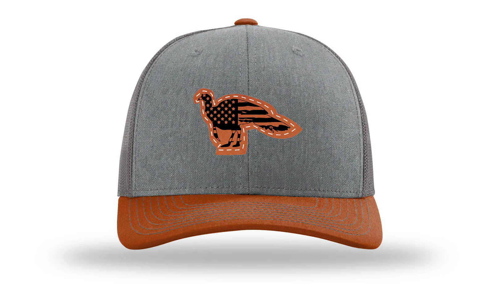 Distressed Flag Turkey Leather Patch Richardson 112 Hat - Image 39
