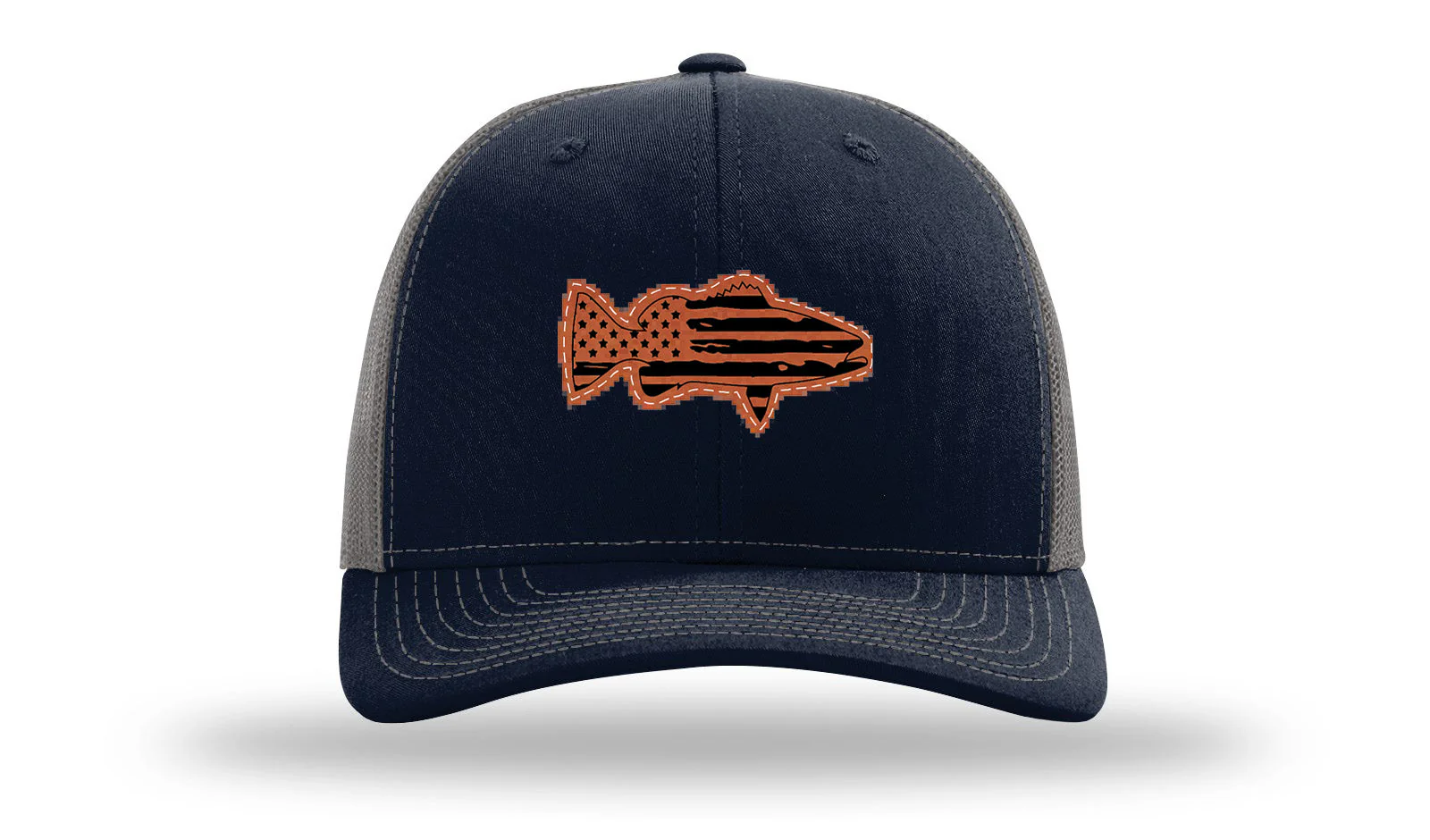 Distressed Flag Bass Leather Patch Richardson 112 Hat - Image 27
