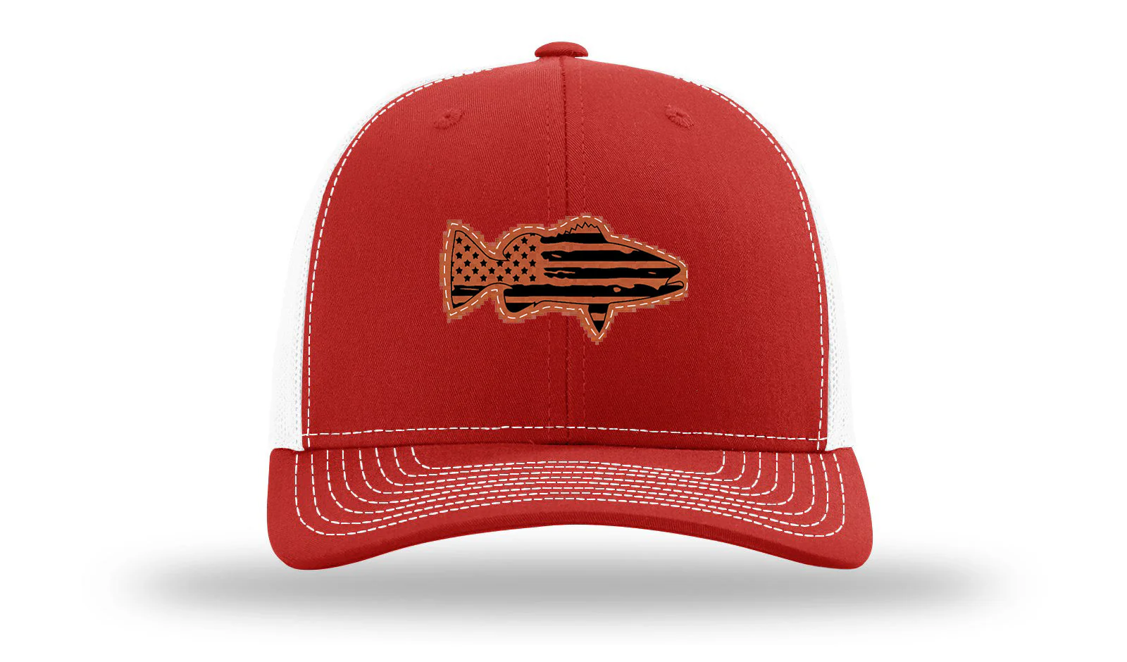Distressed Flag Bass Leather Patch Richardson 112 Hat - Image 31