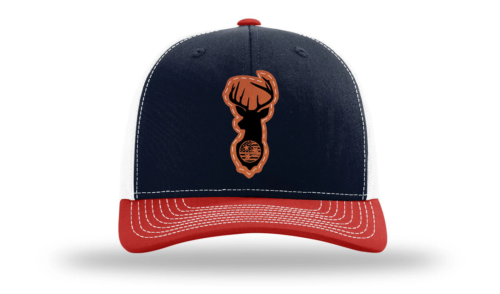 Tristar Flag Deer Leather Patch Richardson 112 Hat - Image 40