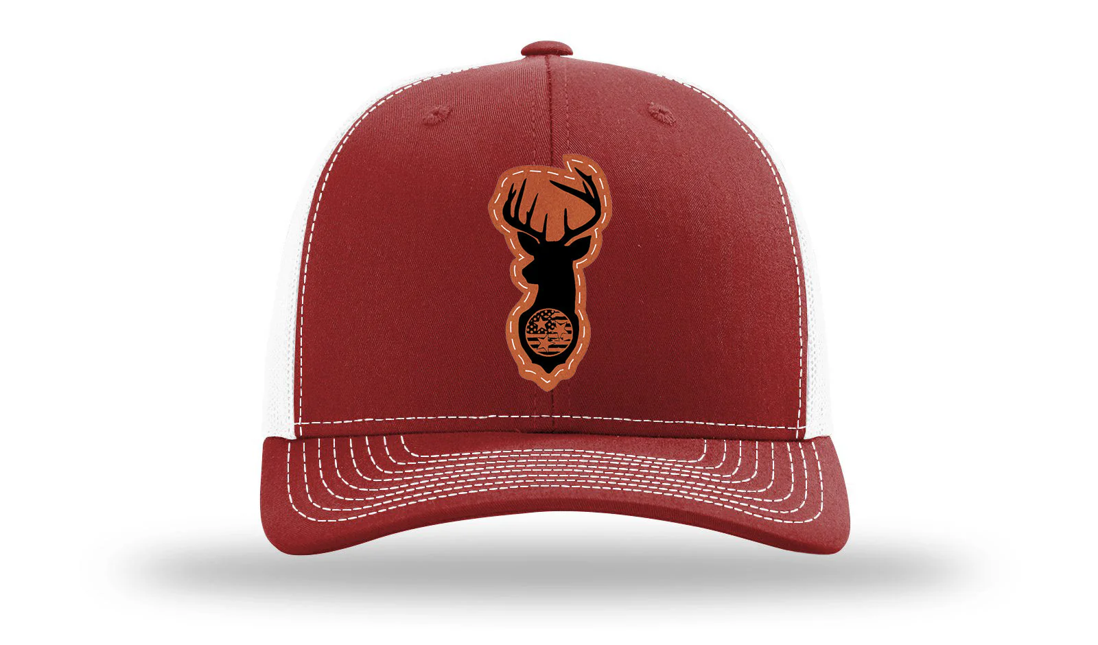 Tristar Flag Deer Leather Patch Richardson 112 Hat - Image 9