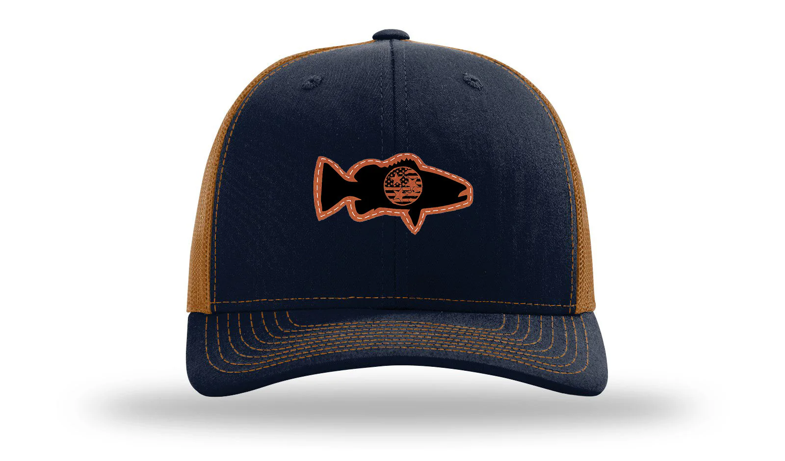 Tristar Flag Bass Leather Patch Richardson 112 Hat - Image 26