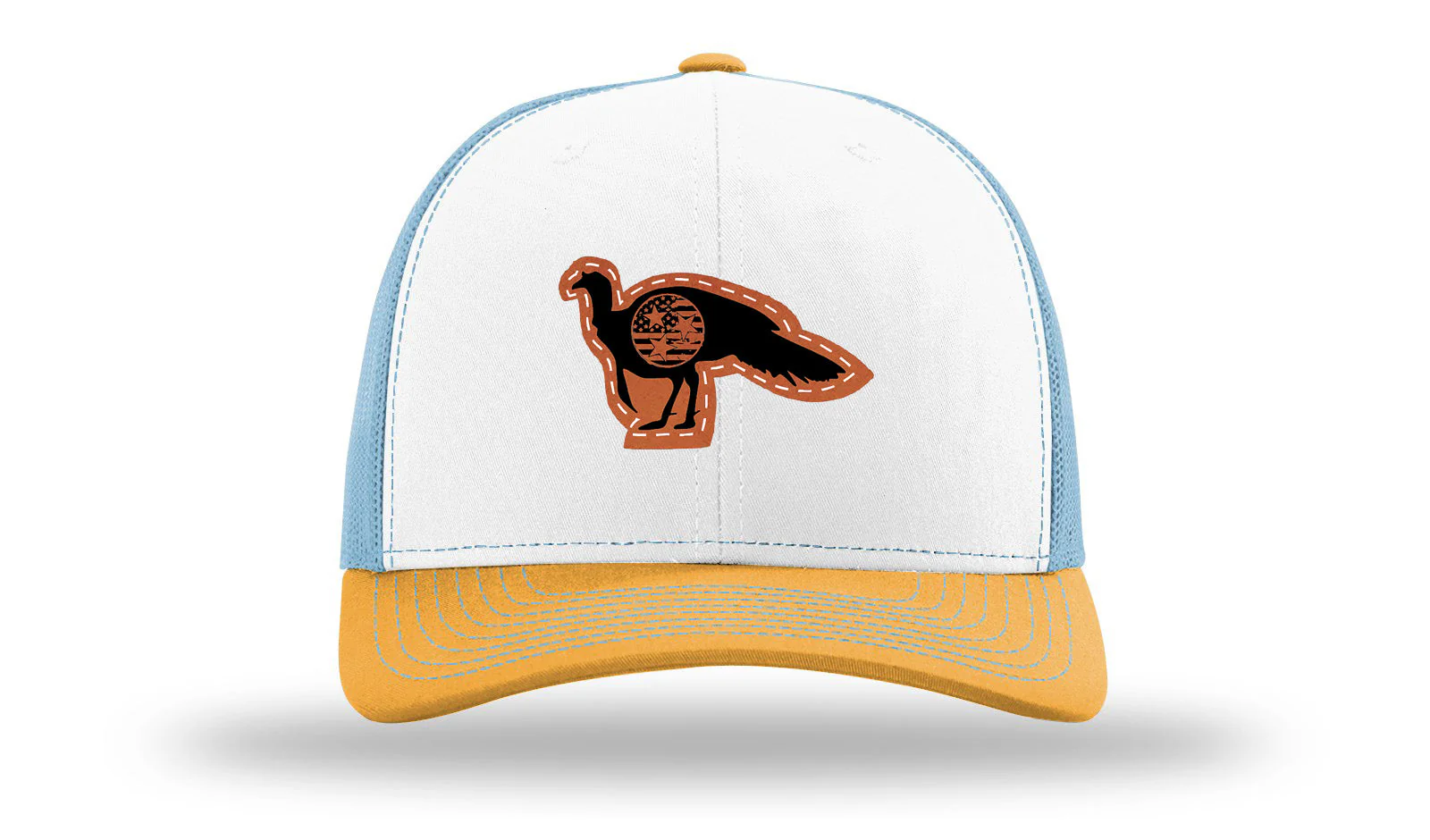 Tristar Flag Turkey Leather Patch Richardson 112 Hat - Image 43