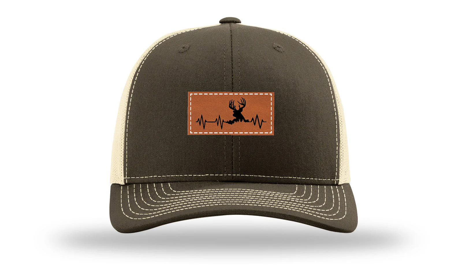 Deer Heartbeat Leather Patch Richardson 112 Hat - Image 17