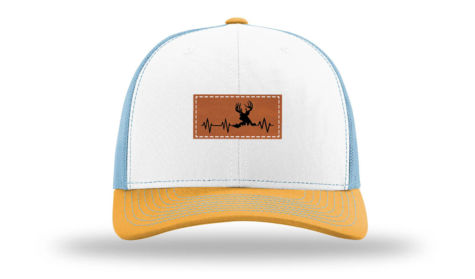 Deer Heartbeat Leather Patch Richardson 112 Hat - Image 43