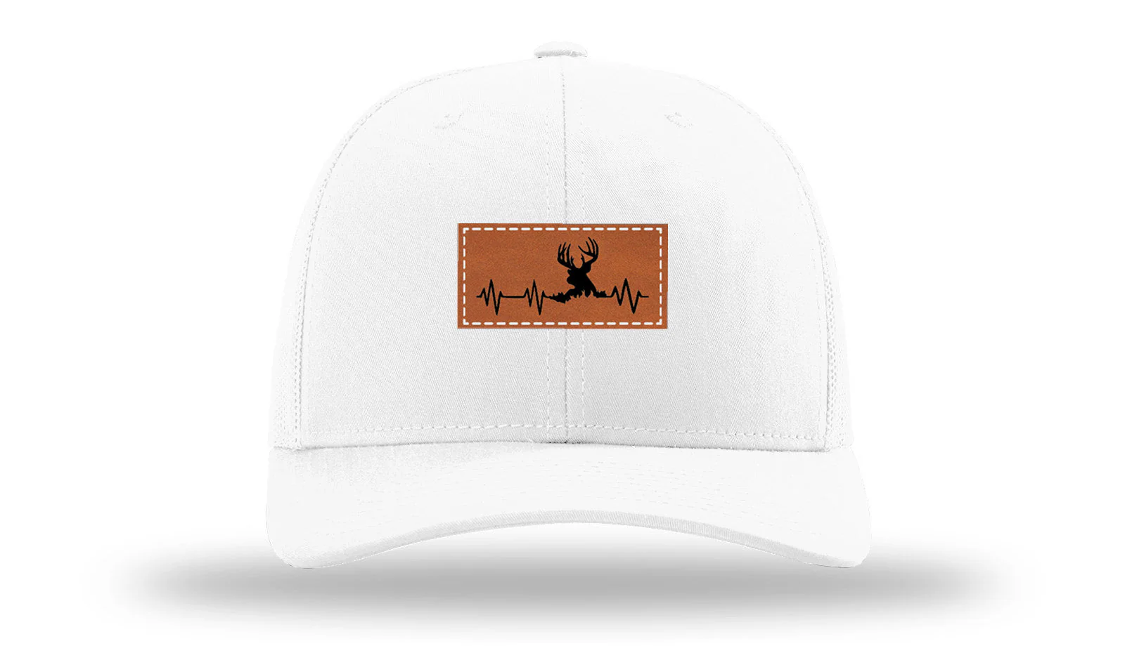 Deer Heartbeat Leather Patch Richardson 112 Hat - Image 5