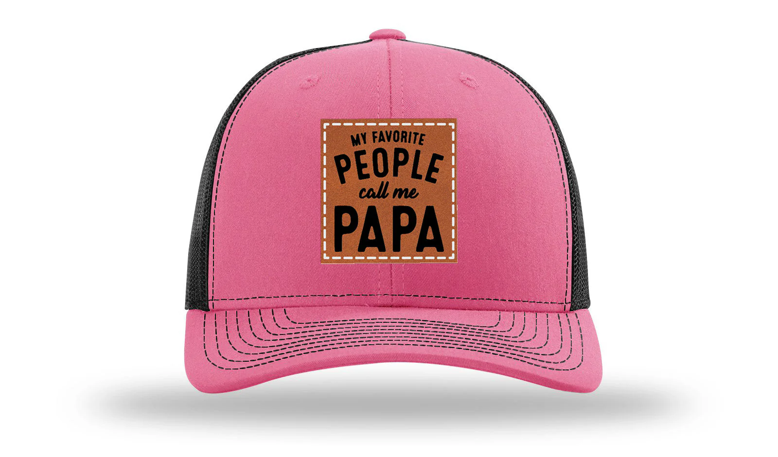 My Favorite People Call Me Papa Leather Patch Richardson 112 Hat - Image 22