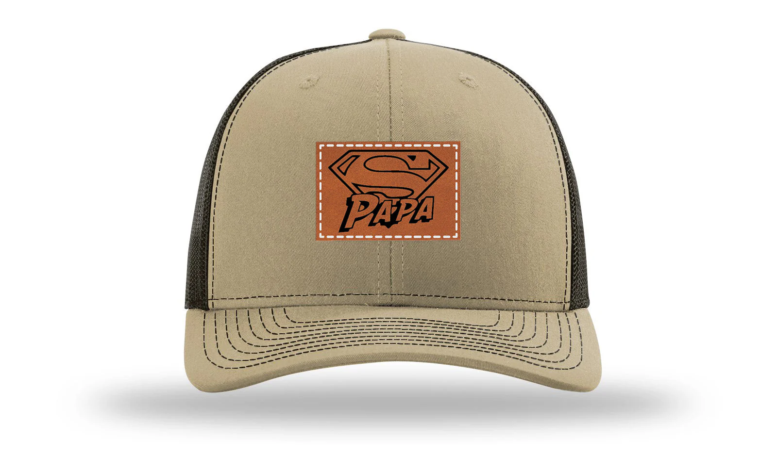 Super Papa Leather Patch Richardson 112 Hat - Image 24