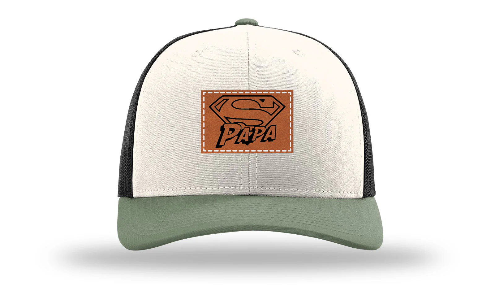 Super Papa Leather Patch Richardson 112 Hat - Image 35