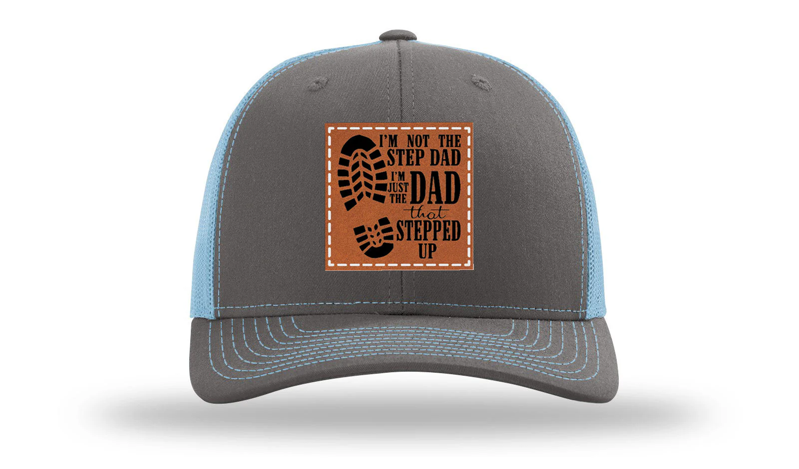 Dad That Stepped Up Leather Patch Richardson 112 Hat - Image 12