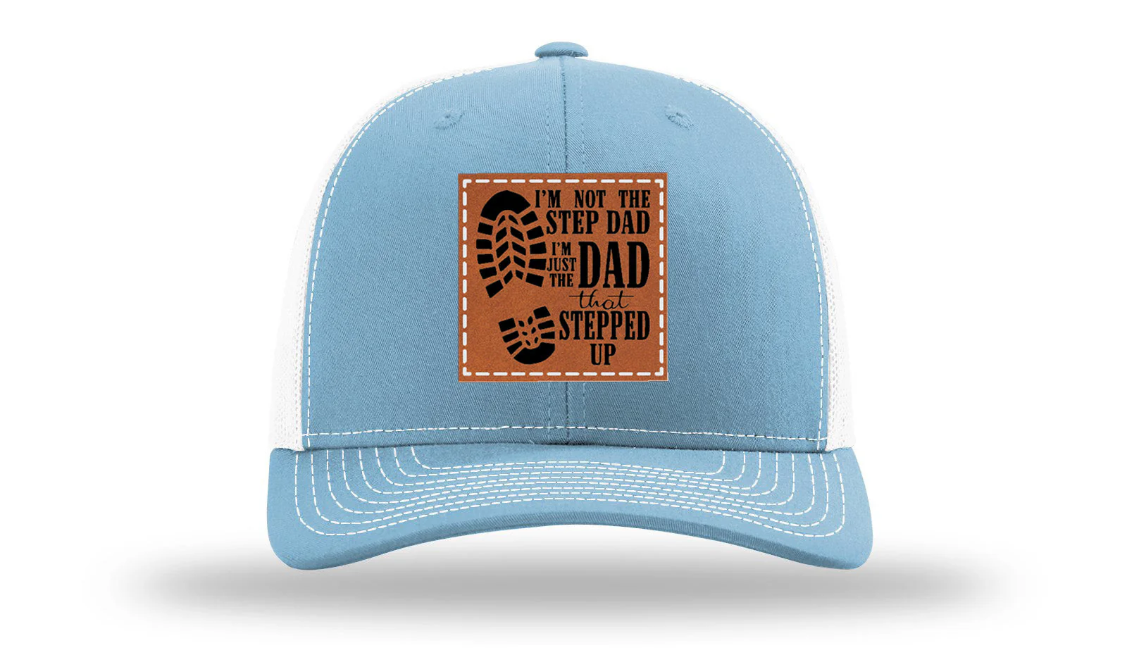 Dad That Stepped Up Leather Patch Richardson 112 Hat - Image 19