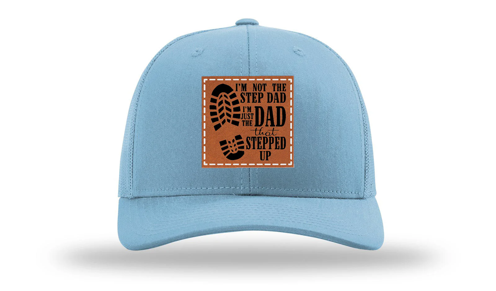 Dad That Stepped Up Leather Patch Richardson 112 Hat - Image 2