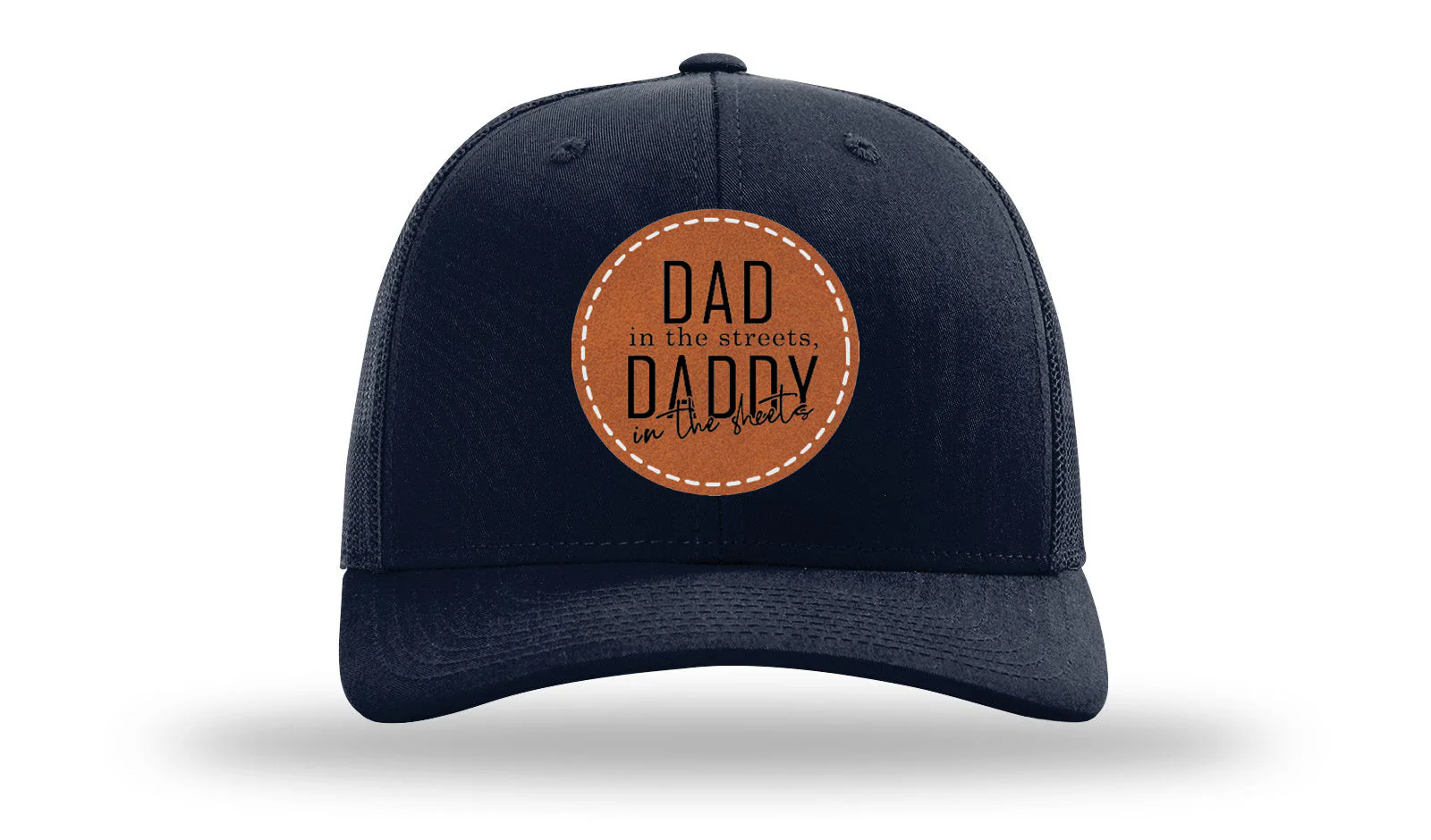 Daddy In The Sheets Circle Leather Patch Richardson 112 Hat - Image 4