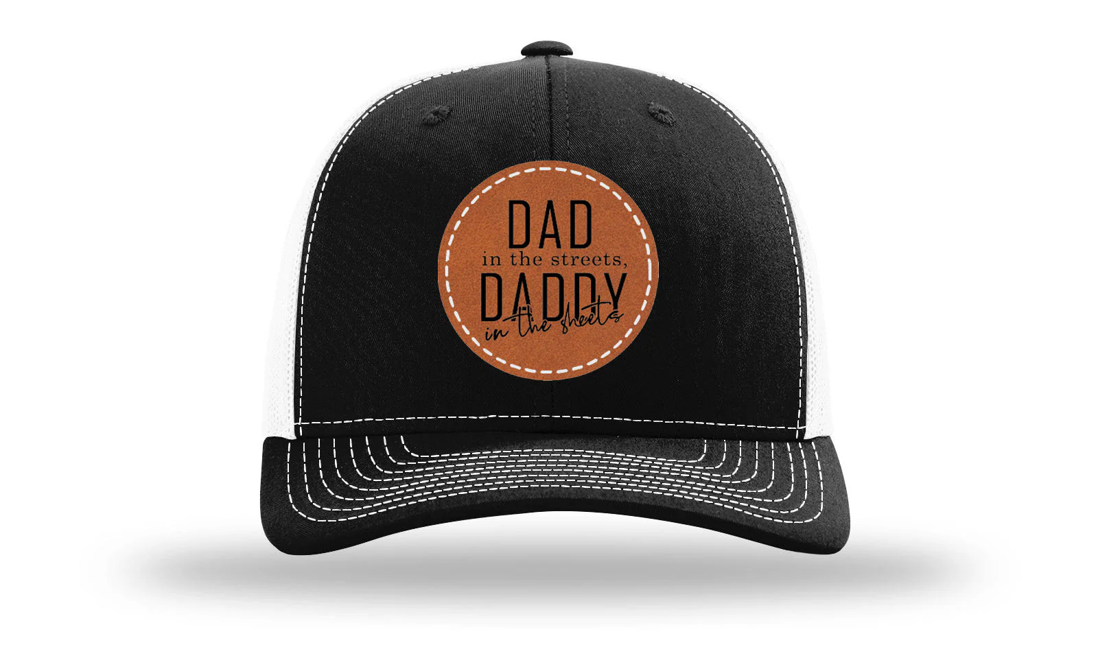 Daddy In The Sheets Circle Leather Patch Richardson 112 Hat - Image 7