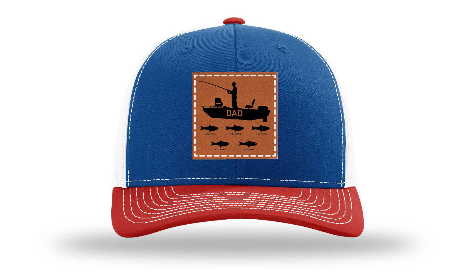 Dad's Fishing Boat Leather Patch Richardson 112 Hat - Image 42