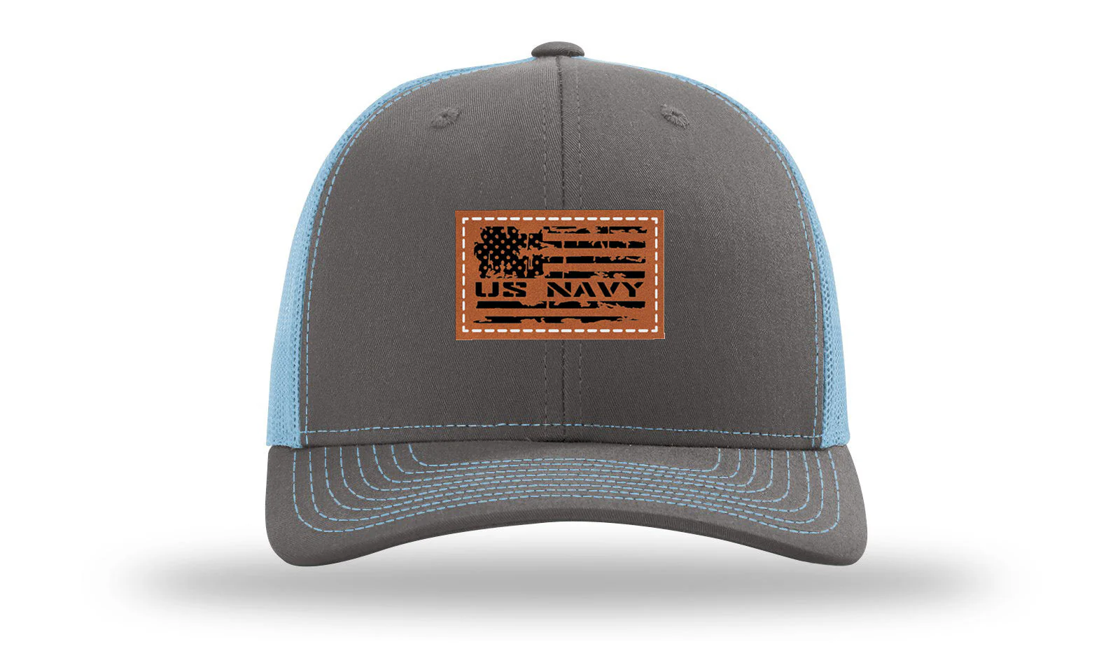 Navy Flag Leather Patch Richardson 112 Hat - Image 12