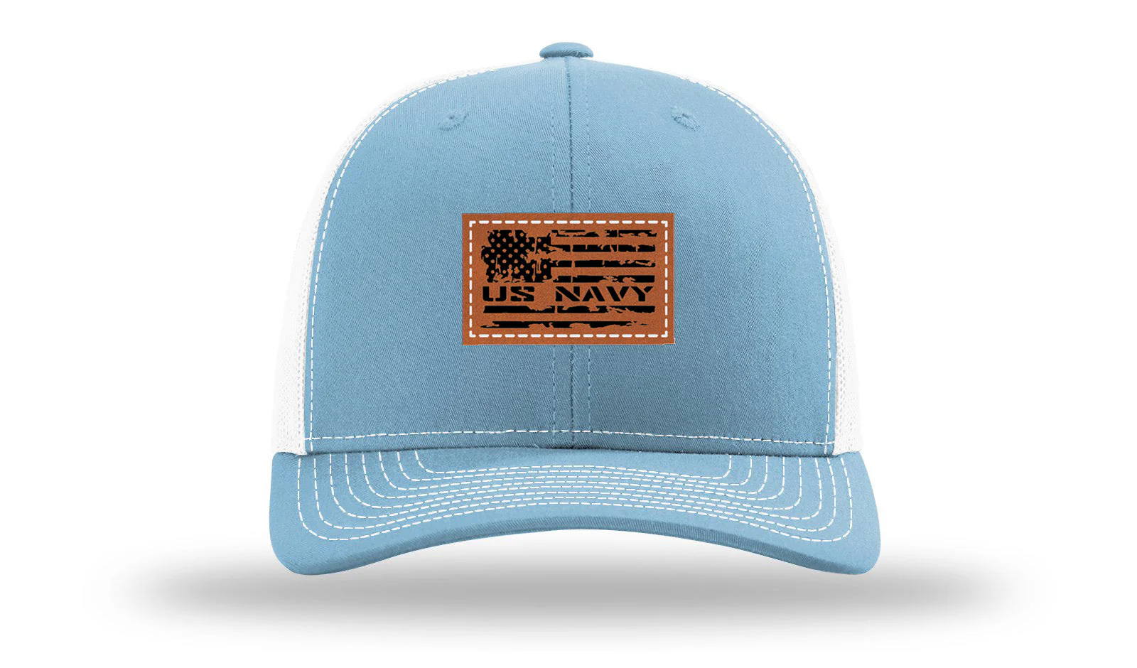 Navy Flag Leather Patch Richardson 112 Hat - Image 19