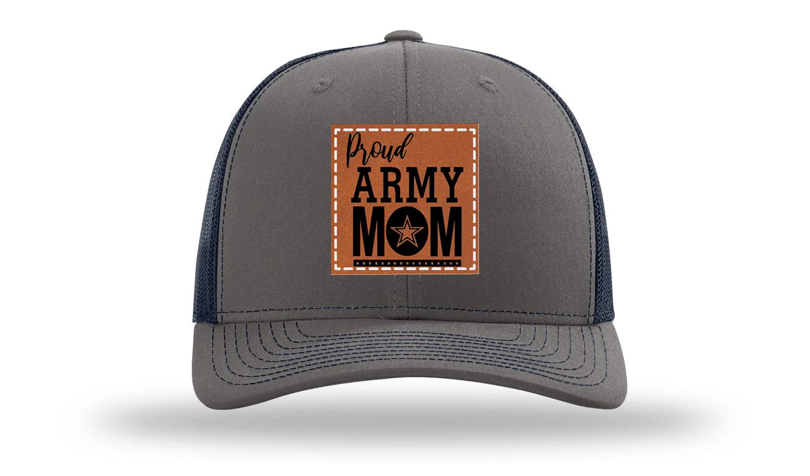 Proud Army Mom Leather Patch Richardson 112 Hat - Image 13