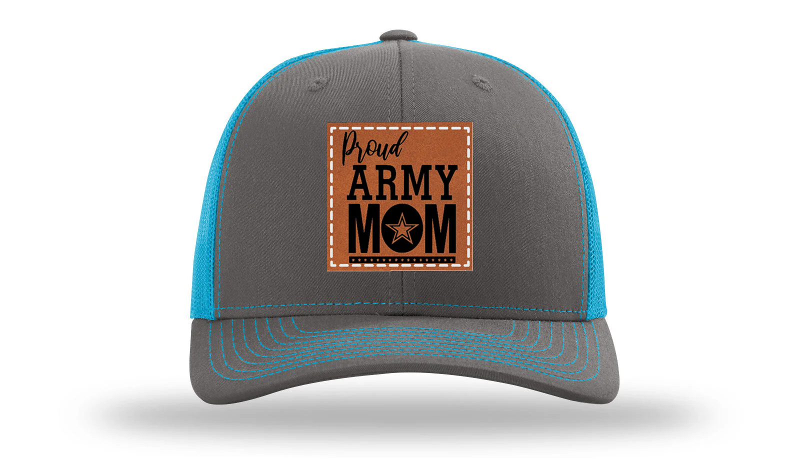 Proud Army Mom Leather Patch Richardson 112 Hat - Image 14