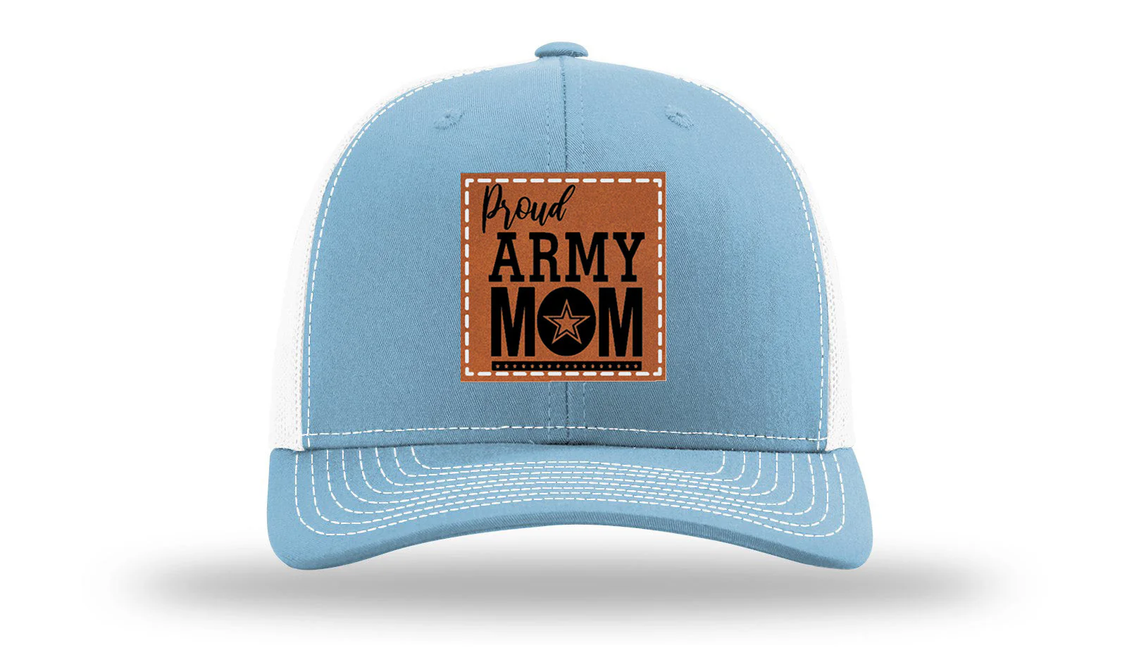 Proud Army Mom Leather Patch Richardson 112 Hat - Image 19