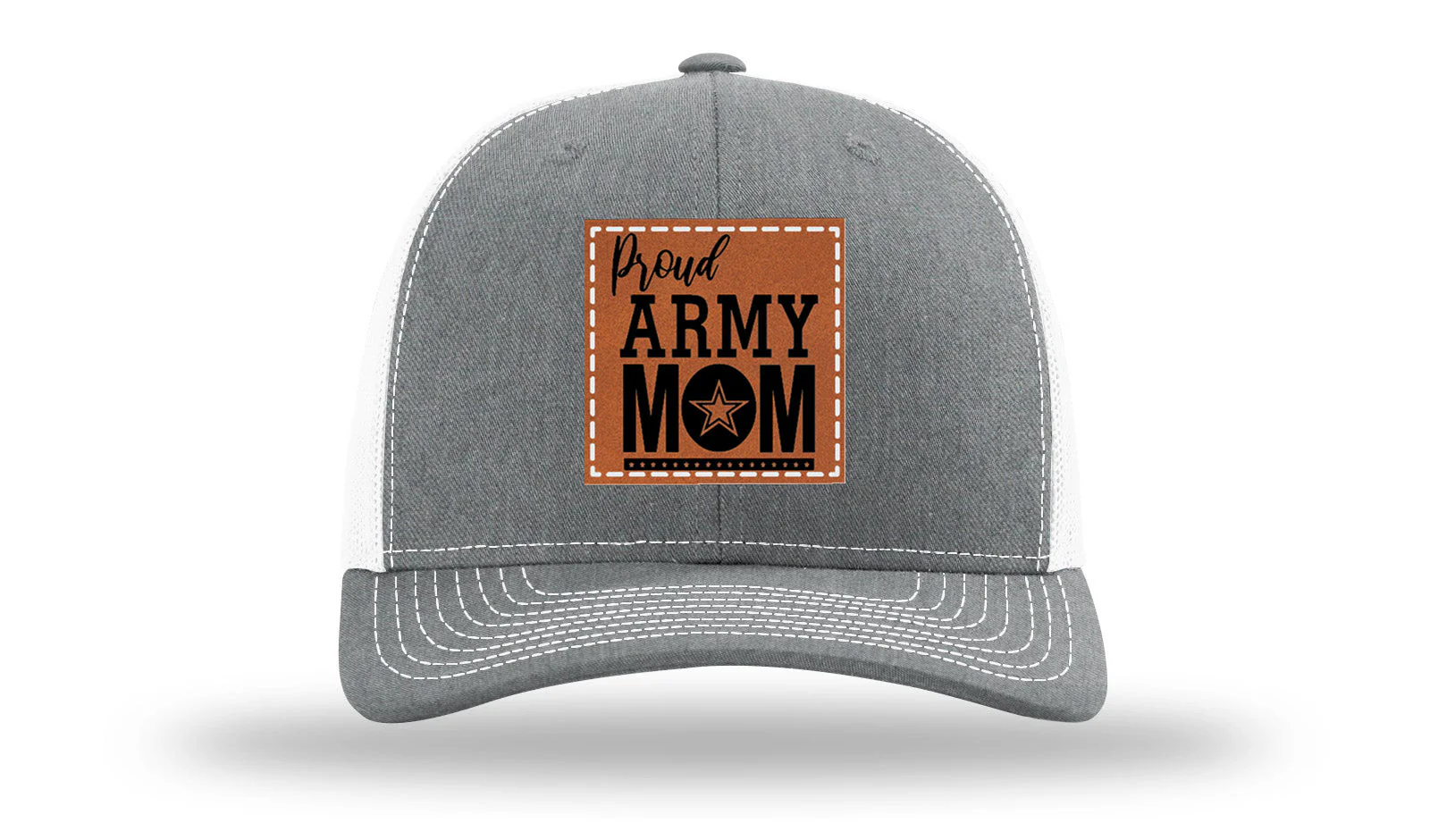 Proud Army Mom Leather Patch Richardson 112 Hat - Image 21