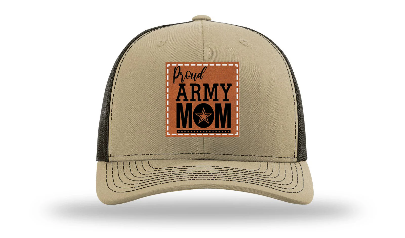 Proud Army Mom Leather Patch Richardson 112 Hat - Image 24