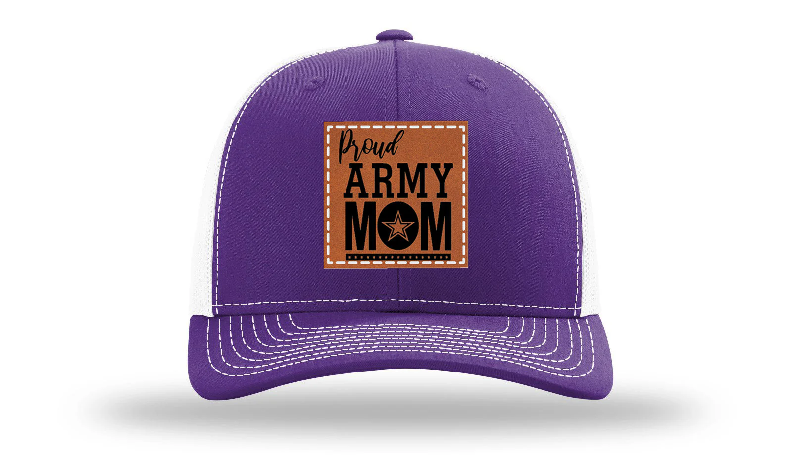Proud Army Mom Leather Patch Richardson 112 Hat - Image 30