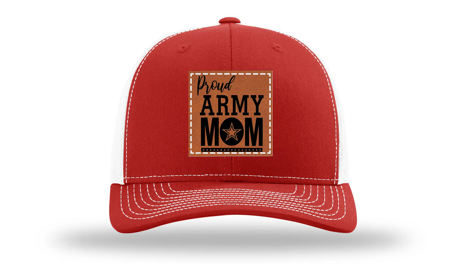 Proud Army Mom Leather Patch Richardson 112 Hat - Image 31
