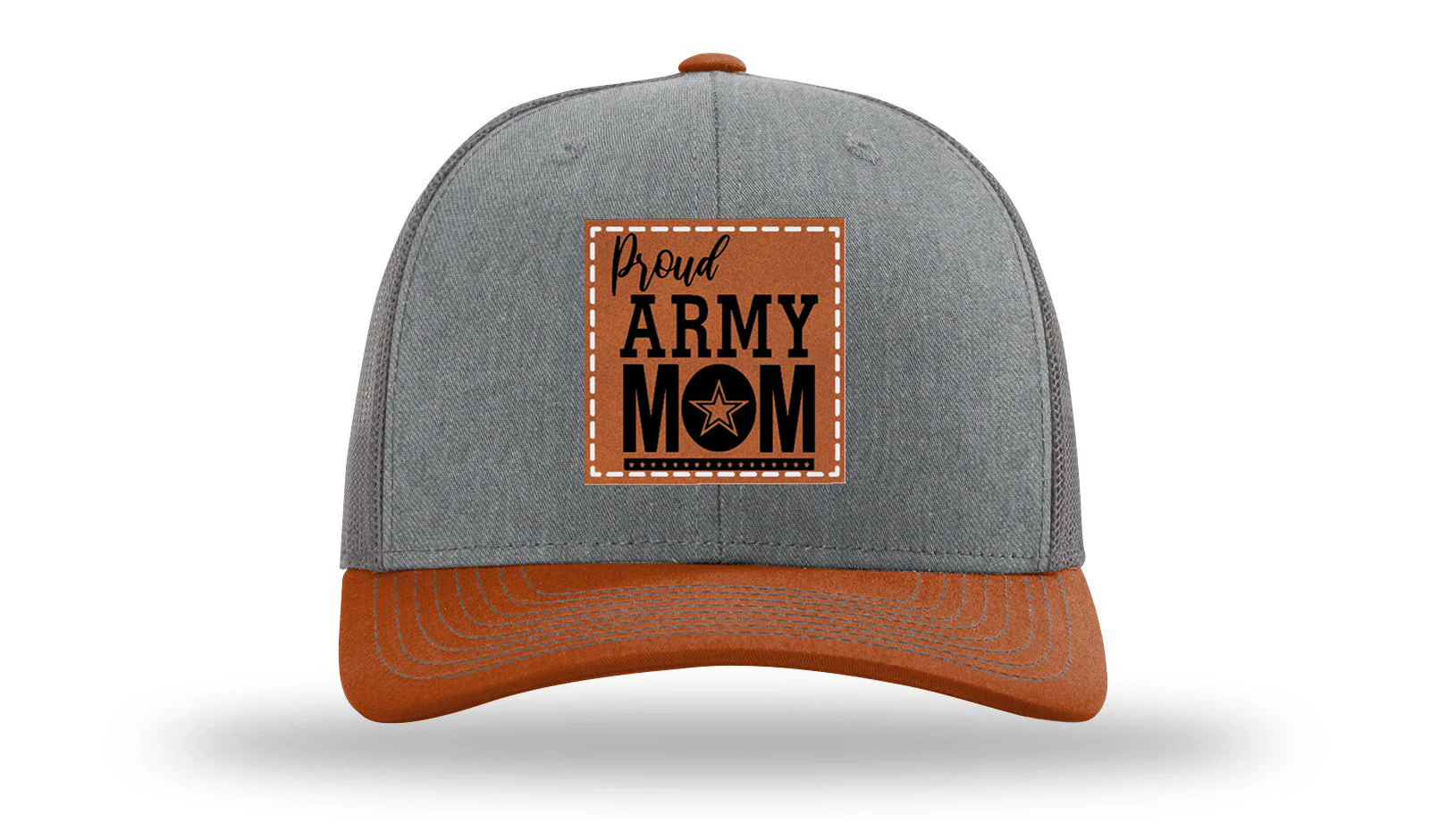 Proud Army Mom Leather Patch Richardson 112 Hat - Image 39