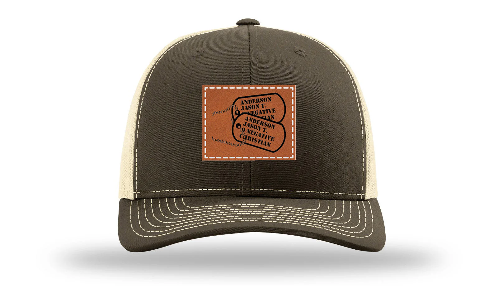 Dog Tags Leather Patch Richardson 112 Hat - Image 17