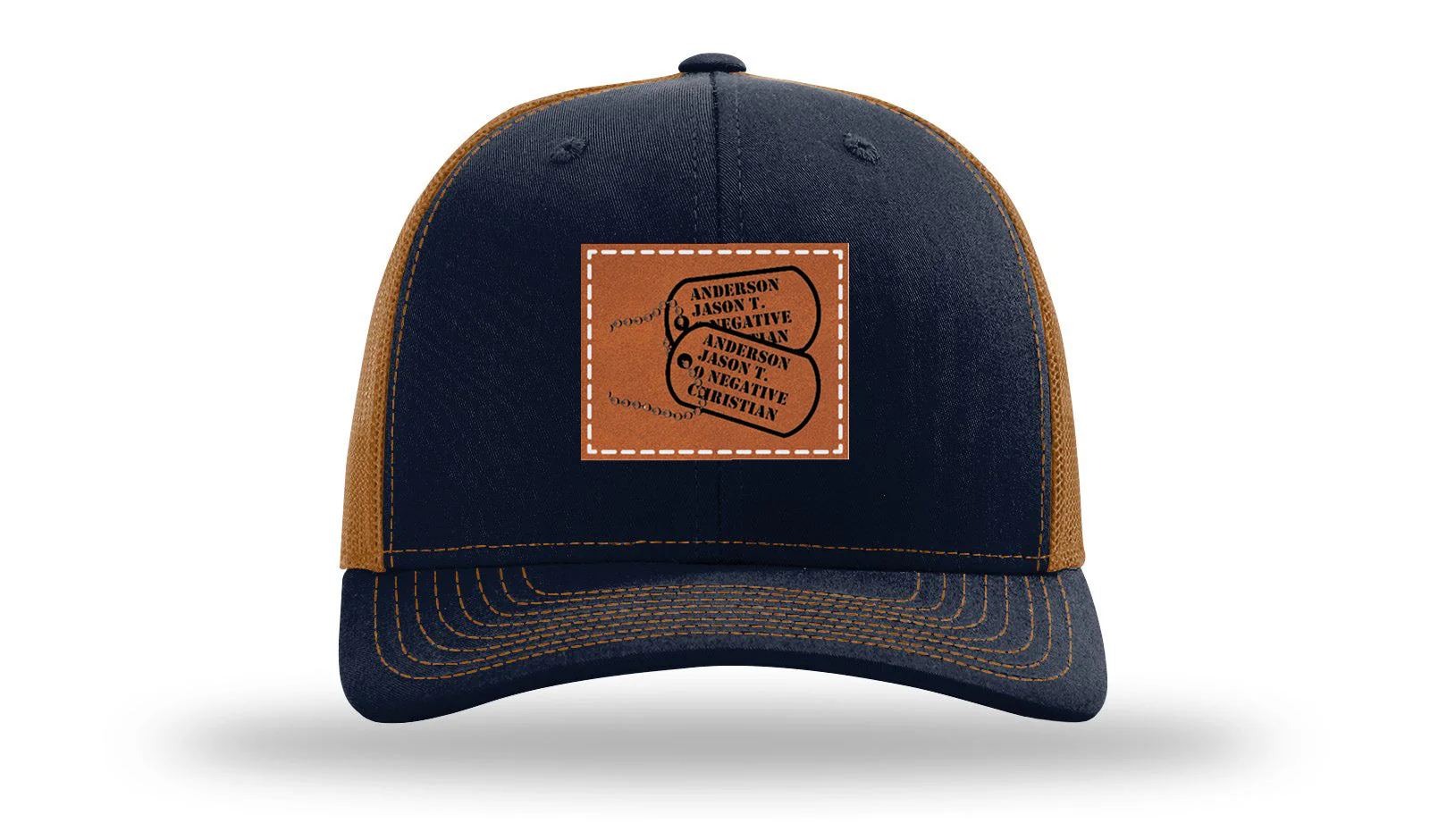 Dog Tags Leather Patch Richardson 112 Hat - Image 26