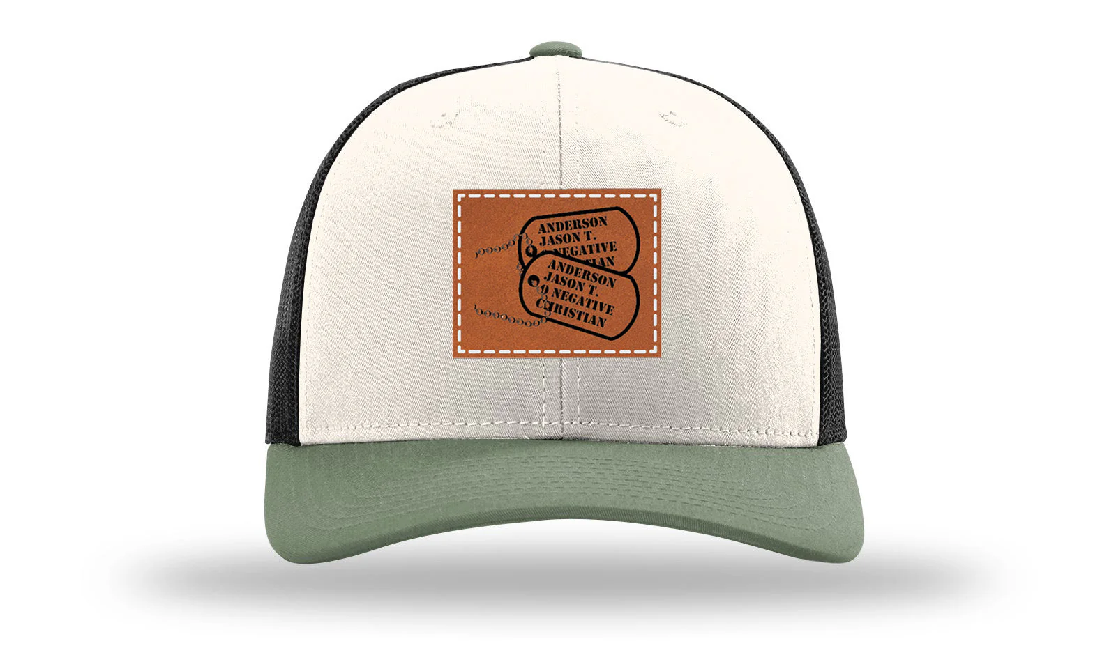 Dog Tags Leather Patch Richardson 112 Hat - Image 35