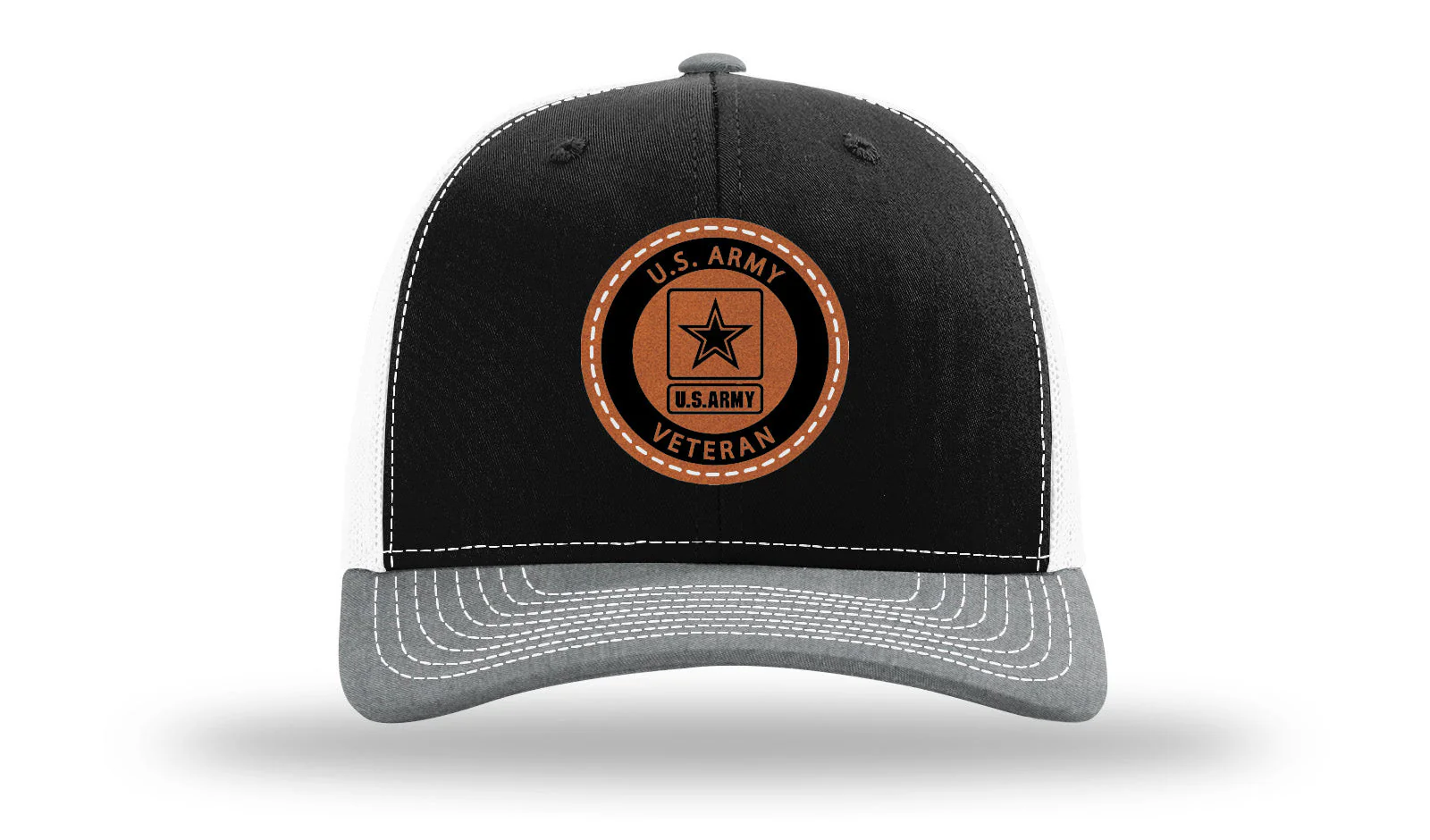 Army Veteran Leather Patch Richardson 112 Hat - Image 33