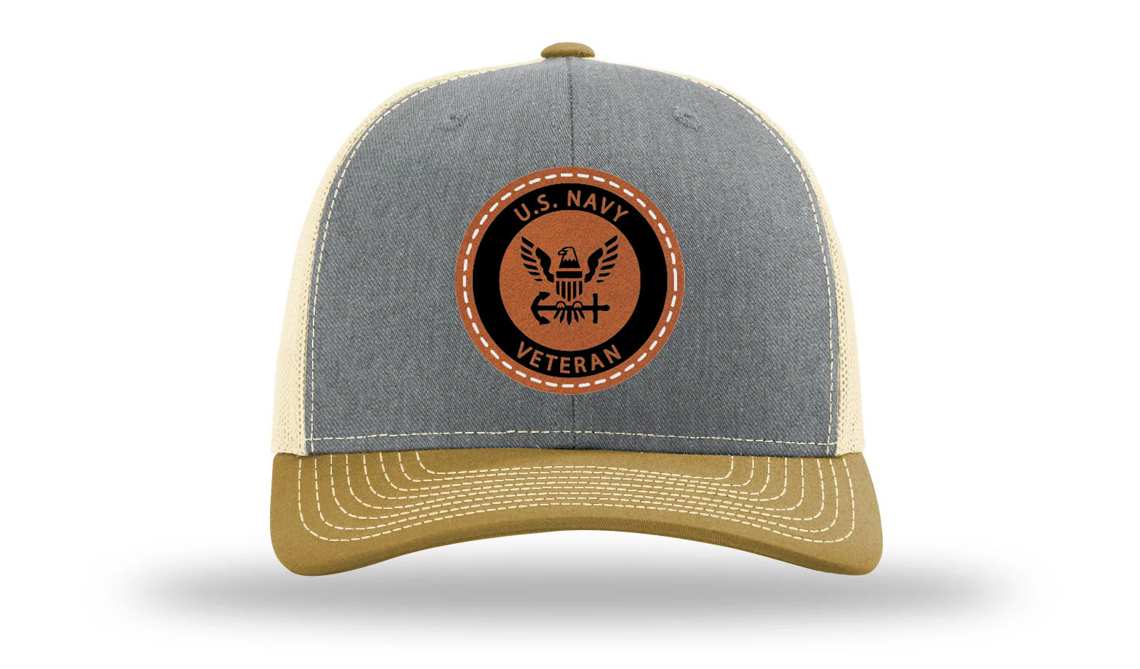 Navy Veteran Leather Patch Richardson 112 Hat - Image 35