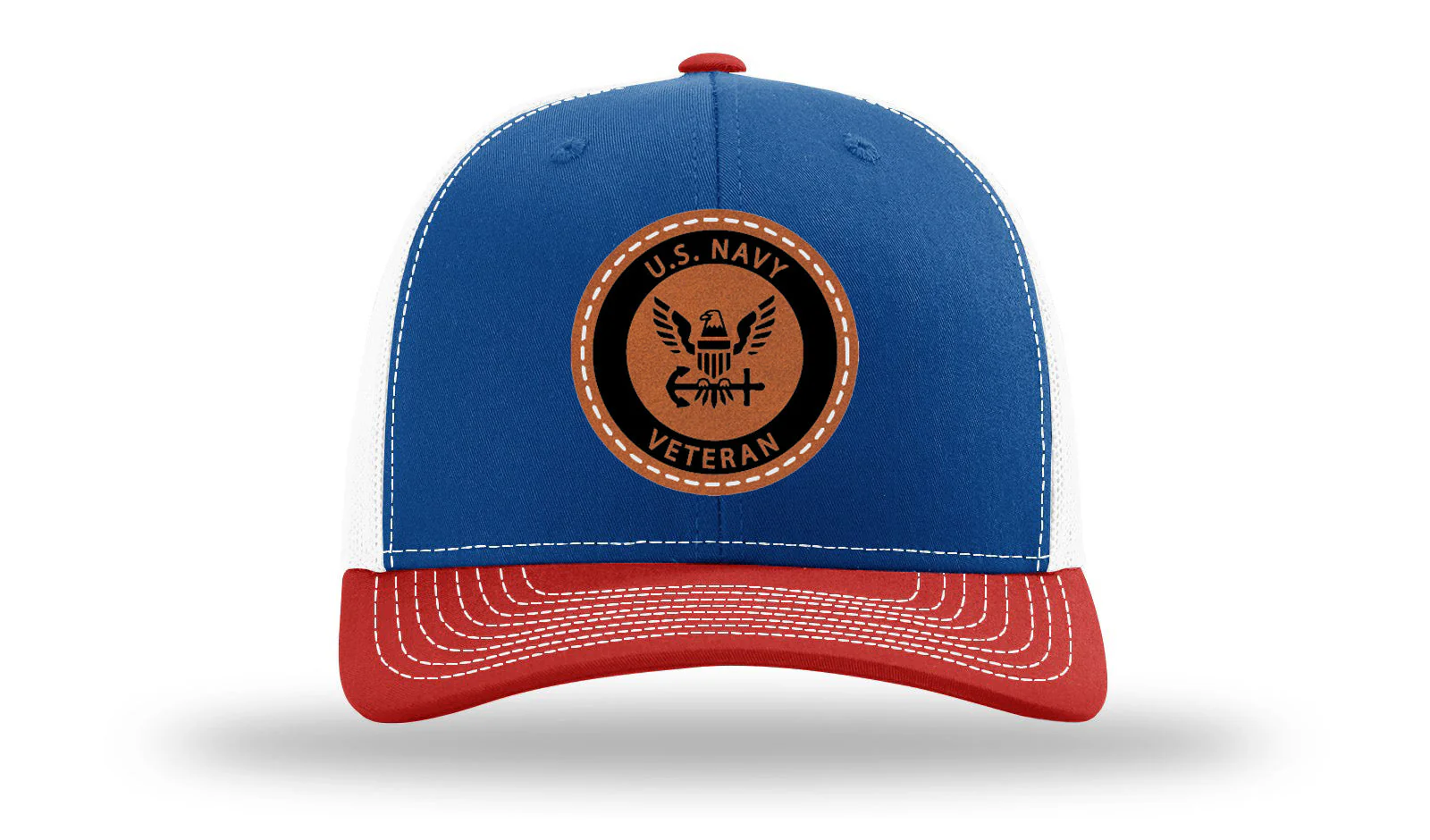 Navy Veteran Leather Patch Richardson 112 Hat - Image 40