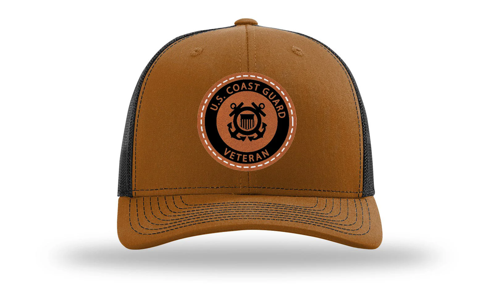 Coast Guard Veteran Leather Patch Richardson 112 Hat - Image 10