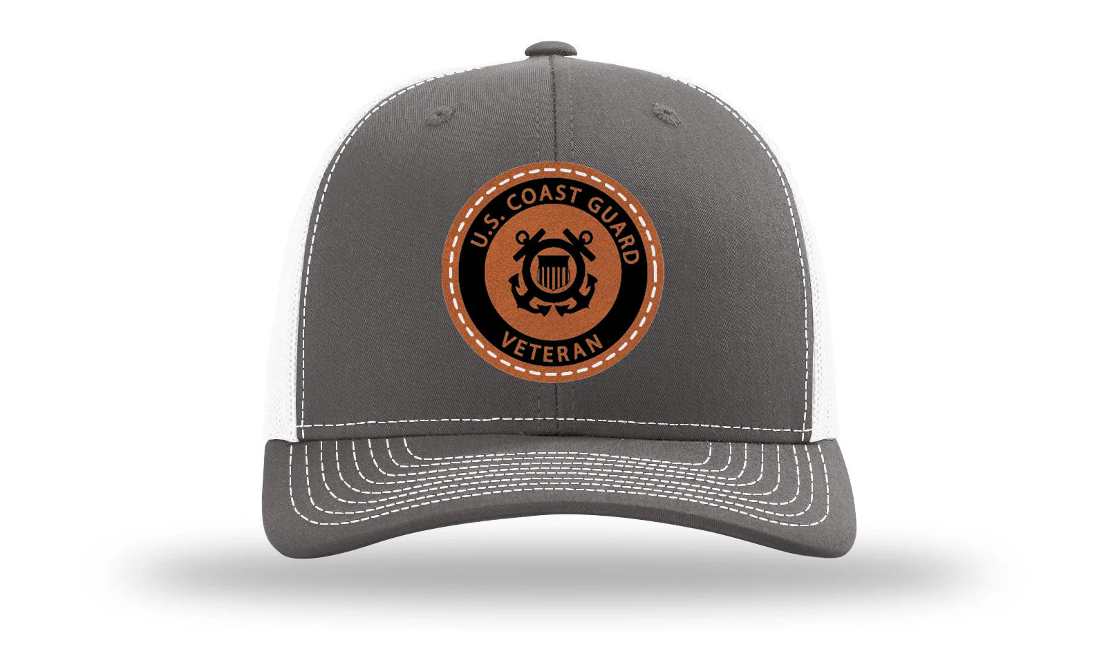 Coast Guard Veteran Leather Patch Richardson 112 Hat - Image 16