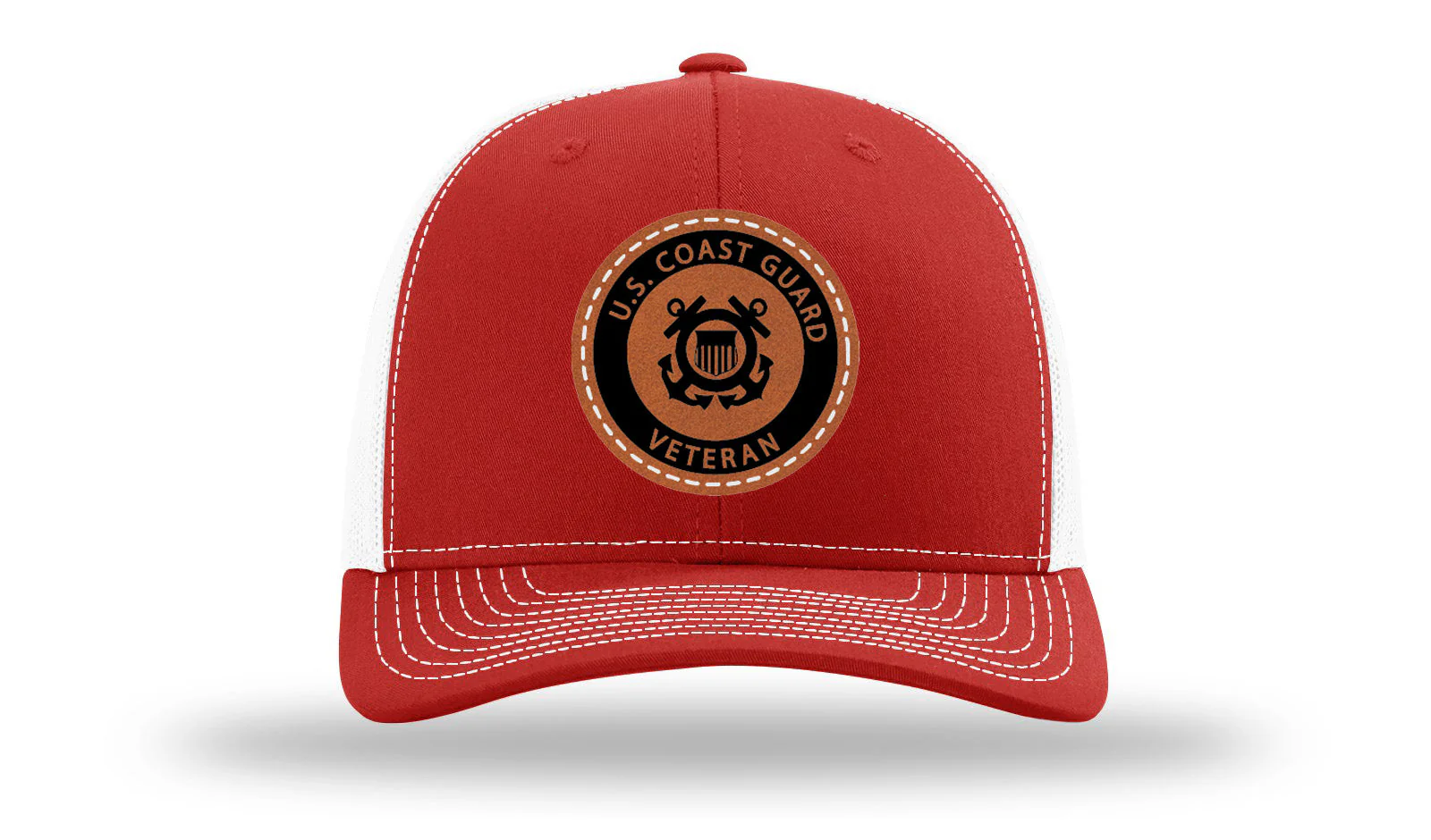 Coast Guard Veteran Leather Patch Richardson 112 Hat - Image 31