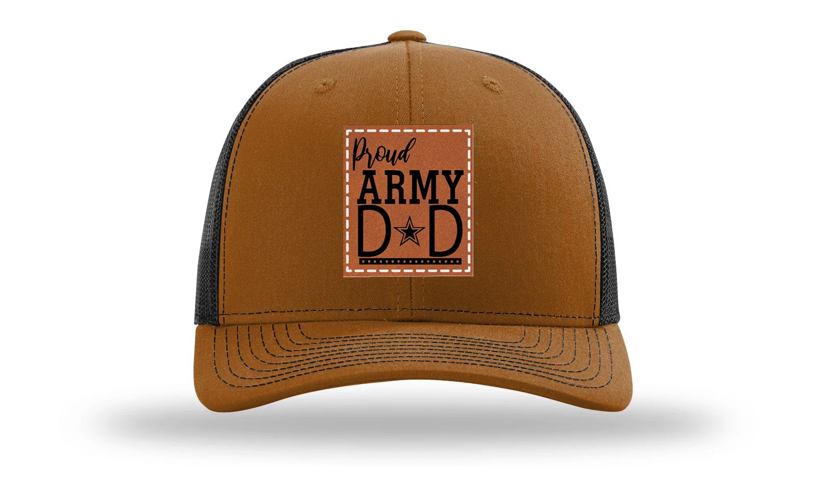 Proud Army Dad Leather Patch Richardson 112 Hat - Image 10