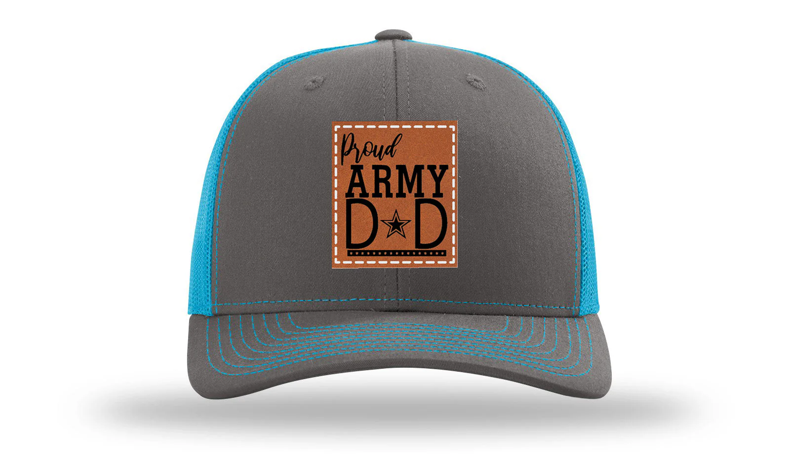 Proud Army Dad Leather Patch Richardson 112 Hat - Image 14