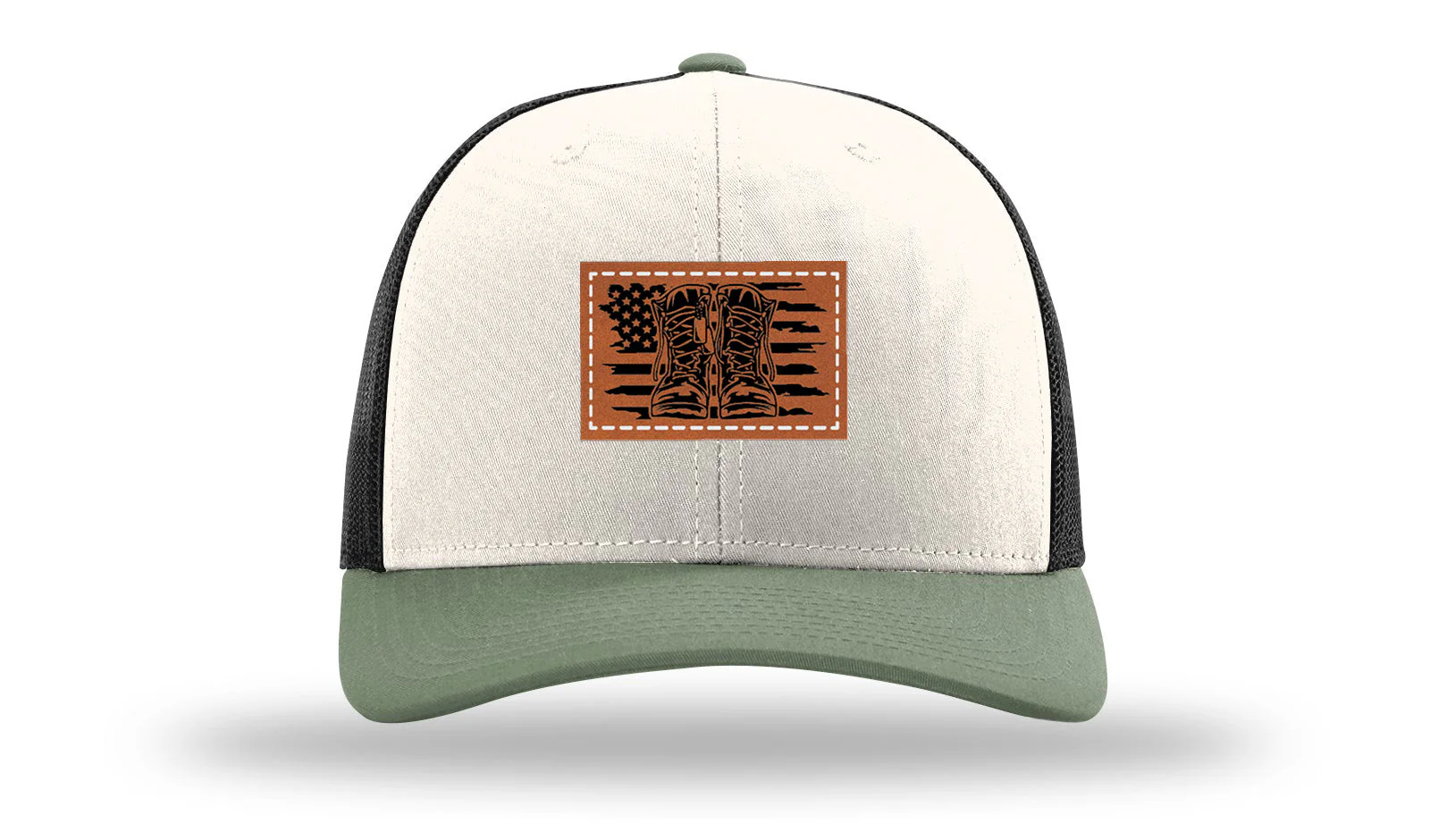 Combat Boots & Flag Leather Patch Richardson 112 Hat - Image 35
