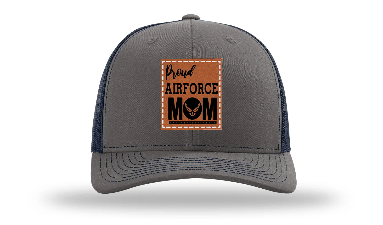 Proud Air Force Mom Leather Patch Richardson 112 Hat - Image 13