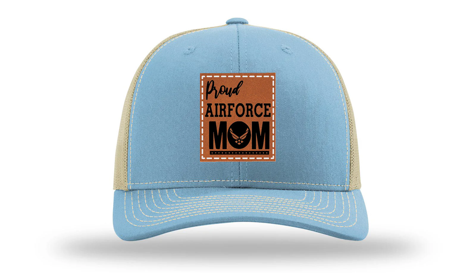 Proud Air Force Mom Leather Patch Richardson 112 Hat - Image 18