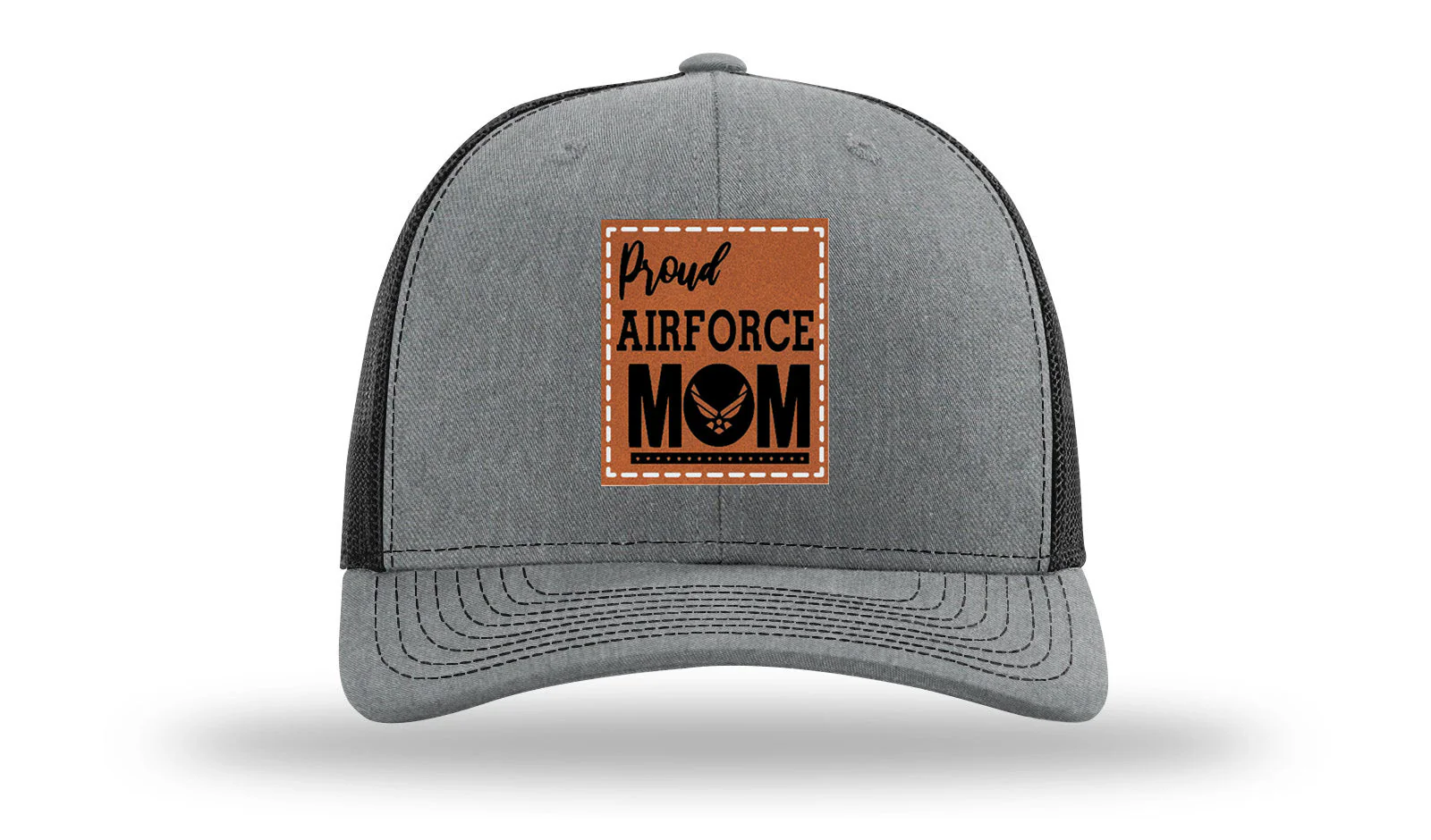 Proud Air Force Mom Leather Patch Richardson 112 Hat - Image 20